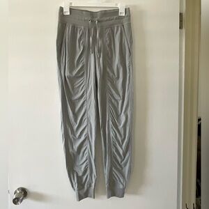 Lululemon Dance Studio Mid-Rise Jogger
Full Length size 4, light grey/silver.